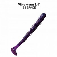 Vibro worm 3.4" 12-85-98-6 Силиконовые приманки Crazy Fish