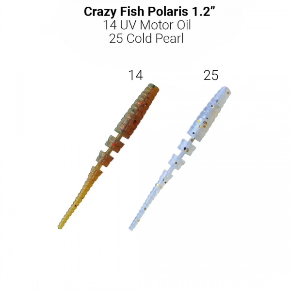 Polaris 1.2" 61-30-14/25-5 Силиконовые приманки Crazy Fish