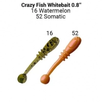 Whitebait 0.8" 16-20-16/52-1 Силиконовые приманки Crazy Fish