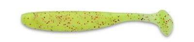Keitech Easy Shiner 4" Chartreuse Red Flake