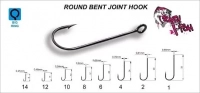 Одинарный крючок Crazy Fish Round Bent Joint Hook №4 10 шт
