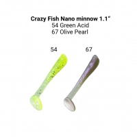 Nano Minnow 1,1" 68-27-54/67-6 Силиконовые приманки Crazy Fish