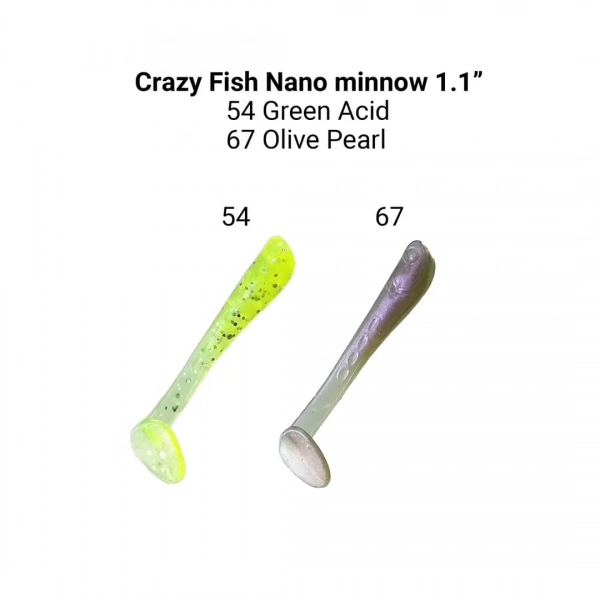Nano Minnow 1,1" 68-27-54/67-5 Силиконовые приманки Crazy Fish