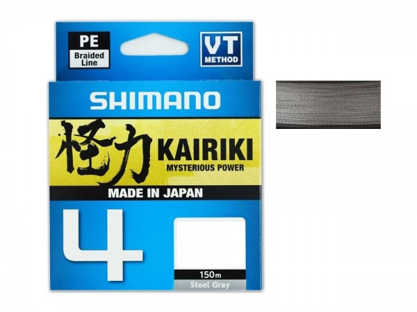 Леска плетёная SHIMANO Kairiki 4 PE 150 м серая 0.06 мм 4.4 кг