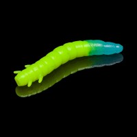 SOOREX PRO Bait KING WORM 55mm 216 Chartreuse/Blue glow Cheese 7pcs