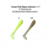 Nano minnow 1.1" 68-27-6/68-1 Силиконовые приманки Crazy Fish