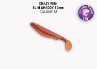 Приманка Crazy Fish Slim Shaddy 3,2 RED