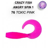 CRAZY FISH ANGRY SPIN 25 MM COLOR: 76-6 TOXIC PINK