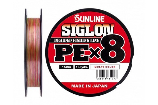Плетёный шнур Sunline SIGLON PEx8 Multi Color 150m #0.6/10lb