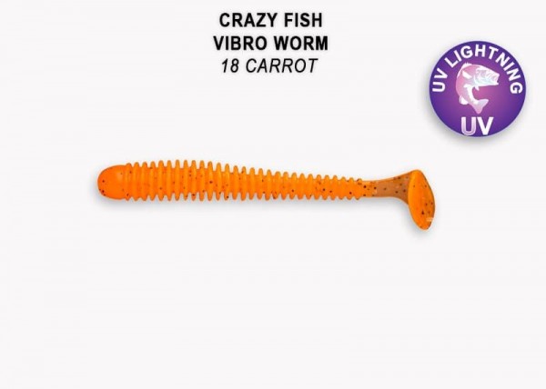 VIBRO WORM 3-50-18-6 Силиконовые приманки Crazy Fish