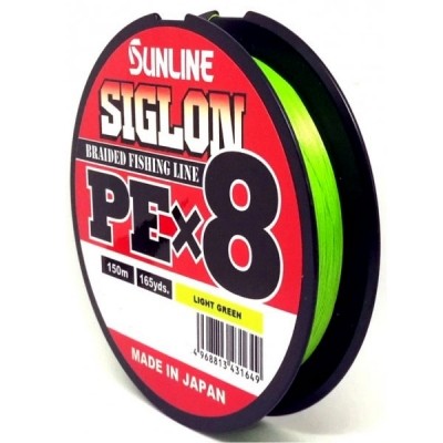 Плетёный шнур Sunline SIGLON PEx8 Light Green 150m #1.5/25lb