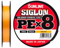 Плетёный шнур Sunline SIGLON PEx8 Orange 150m #3.0/50lb