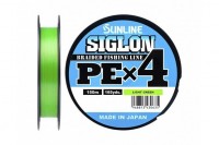 Плетёный шнур Sunline SIGLON PEx4 Light Green 150m #0.4/6lb