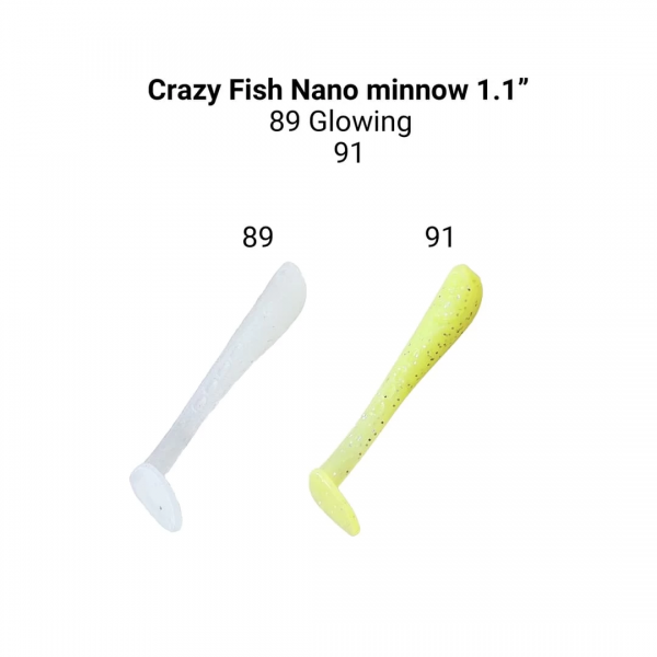Nano Minnow 1,1" 68-27-89/91-6 Силиконовые приманки Crazy Fish
