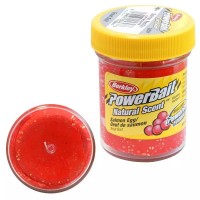 Паста форелевая Berkley Powerbait Natural Scent Glitter Trout Bait (50г) Salmon Egg Red Glitter
