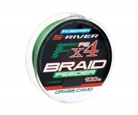 Шнур S-RIVER FEEDER BRAID PE Hybrid Х4 Grass Camo 0,16mm 10.1kg 100m