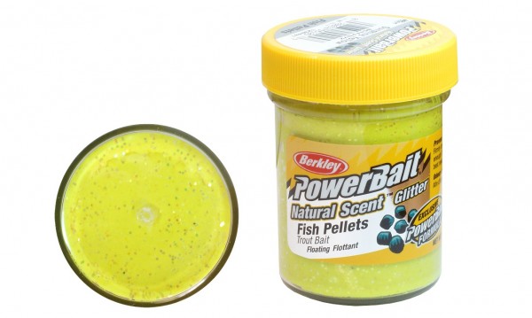 Форелевая Паста Berkley PowerBait Dough Natural Scent Fish Pellet Sunshine Yellow 50гр